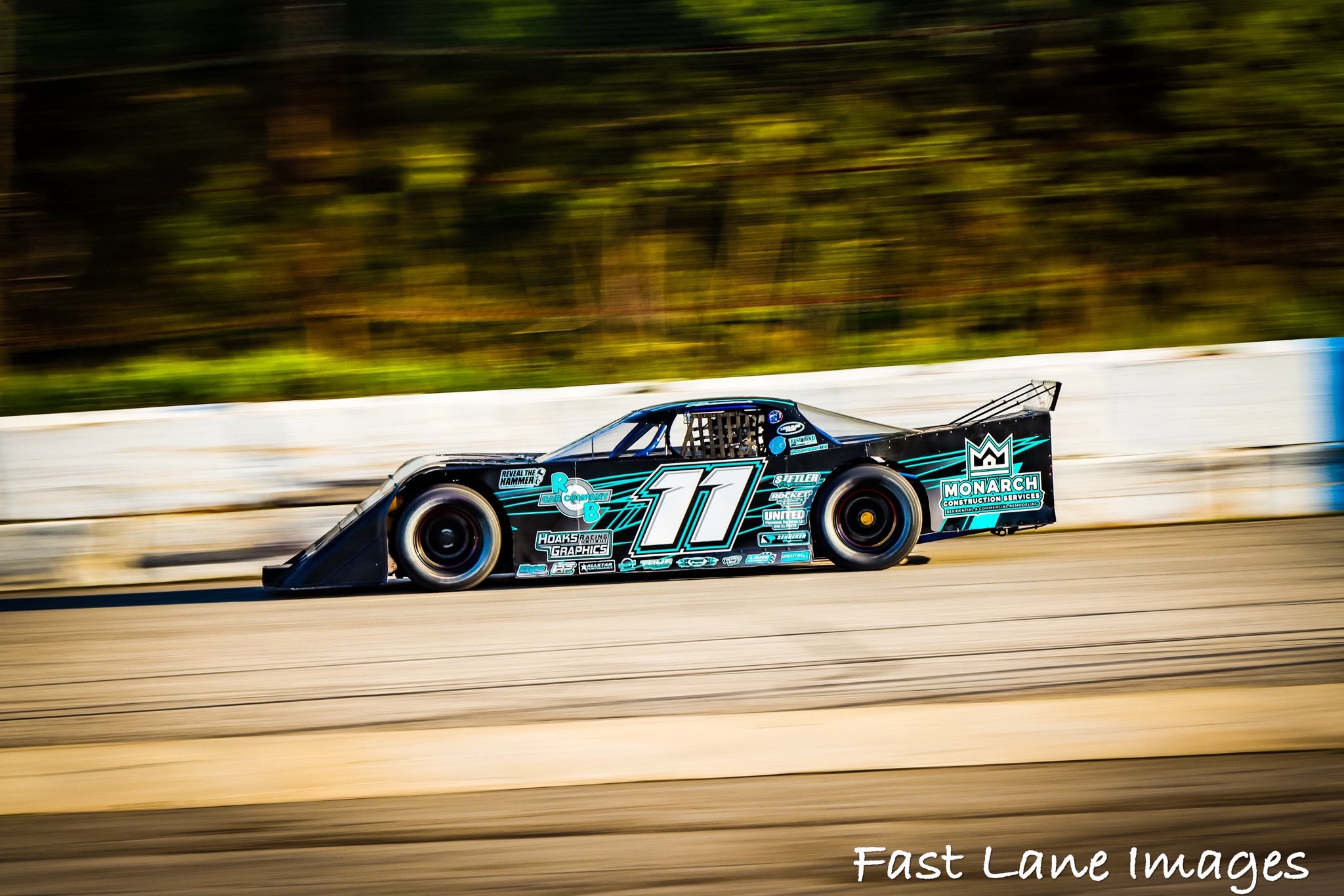 Custom race car graphics by Hoaks Graphics LLC